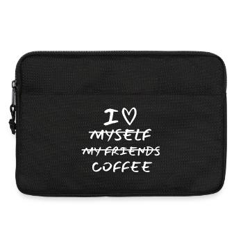 café, besoin de café, pas du matin - Sacoche pour ordinateur portable 13 pouces - noir - Devant