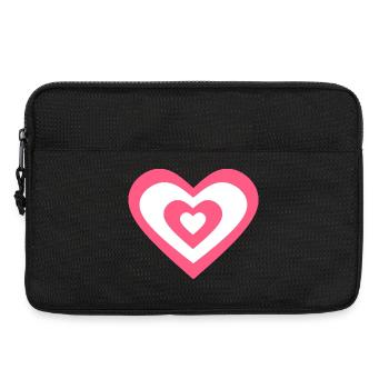 Rosa Herz, Valentinstag Geschenk - Laptoptasche 13" - Schwarz - Vorne