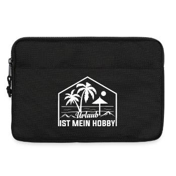 Urlaub ist mein Hobby - ich liebe verreisen - Laptoptasche 13" - Schwarz - Vorne
