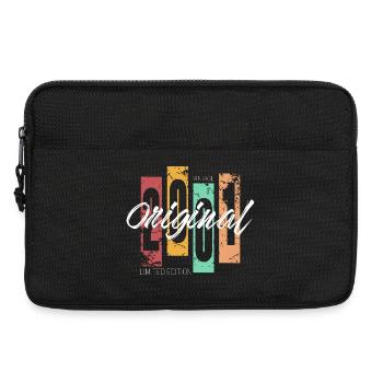 2001 vintage vintage retro birthday - Laptop bag 13" - black - Front