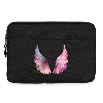 Pastel Watercolor Wings for Women - Laptop bag 13" - black - Front