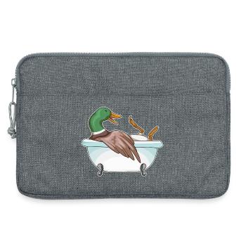 Duck Bathing Bathtub - Laptop bag 13" - heather grey - Front