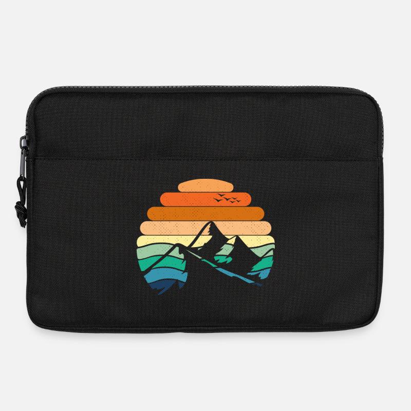 Berglandschaft Sonnenuntergang - Laptoptasche 13" - Schwarz