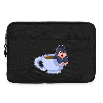 Maulwurf Kaffee Tasse - Laptoptasche 13" - Schwarz - Vorne