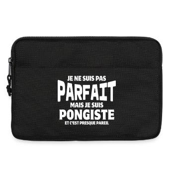 pongiste, tennis de table, ping-pong - Sacoche pour ordinateur portable 13 pouces - noir - Devant