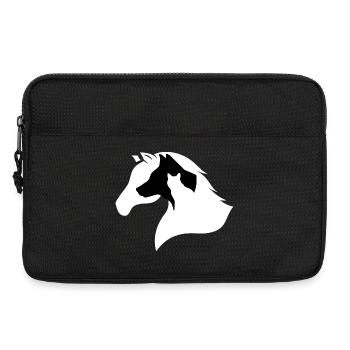 Horse, Dog, Cat Silhouette - Laptop bag 13" - black - Front
