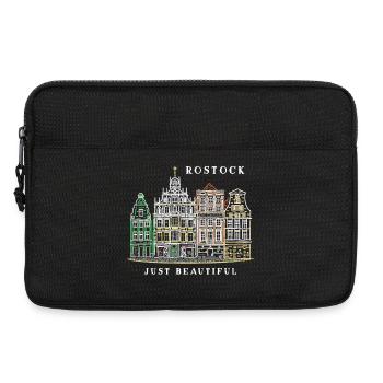 Rostock, Mer Baltique, Allemagne, Dessin - Sacoche pour ordinateur portable 13 pouces - noir - Devant