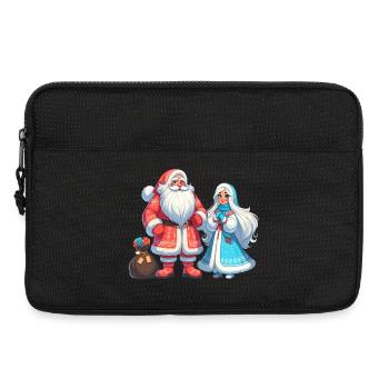 Ded Moroz Snegourotchka, Père Noël russe - Sacoche pour ordinateur portable 13 pouces - noir - Devant
