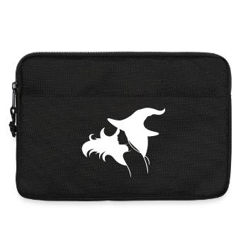 Hexe mit offenen Haaren und einem Hut - Laptoptasche 13" - Schwarz - Vorne