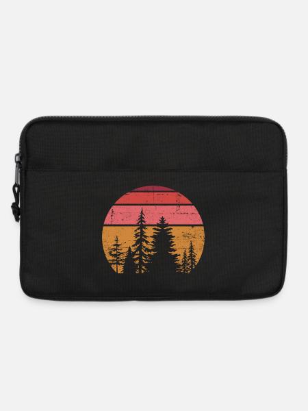 Solar Pine Silhouette - Laptoptasche 13" - Schwarz