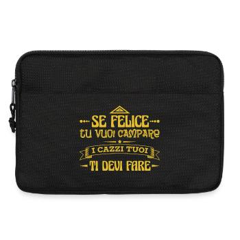 T Shirt Ironic Phrase Wisdom of Life Gift Idea - Laptop bag 13" - black - Front