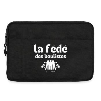 bouliste, pétanque, fan de pétanque - Sacoche pour ordinateur portable 13 pouces - noir - Devant