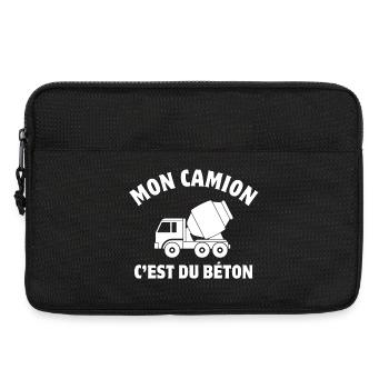 chantier, chef de chantier, engin de chantier - Sacoche pour ordinateur portable 13 pouces - noir - Devant