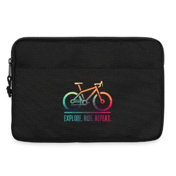Explore Ride Repeat - ein Projekt für den Radfahrer - Laptoptasche 13" - Schwarz - Vorne