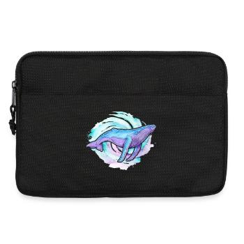 Humpback Whale Watercolor - Laptop bag 13" - black - Front