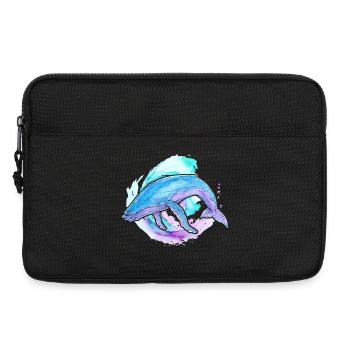Humpback Whale Watercolor - Laptop bag 13" - black - Front