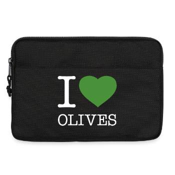 I LOVE OLIVES Oliven - Laptop bag 13" - black - Front