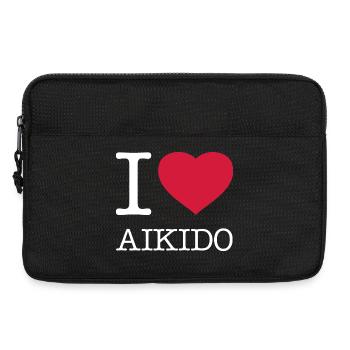 I LOVE AIKIDO - Laptoptasche 13" - Schwarz - Vorne