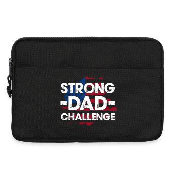 Strong Dad Challenge Tee - Laptop bag 13" - black - Front