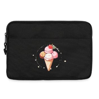 Crème glacée - Sacoche pour ordinateur portable 13 pouces - noir - Devant