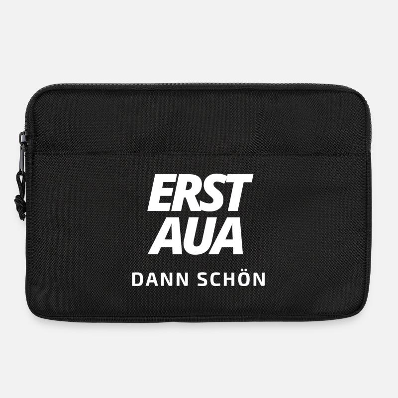 erst aua dann schön 5.0 weiß - Laptoptasche 13" - Schwarz