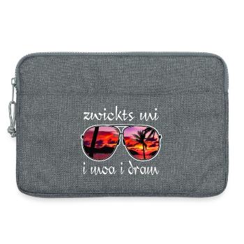 zwickts mi i moa i dram, holiday feeling, dialect - Laptop bag 13" - heather grey - Front