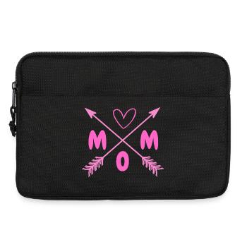 MOM-Herz-Kreuz-Pfeile - Laptoptasche 13" - Schwarz - Vorne