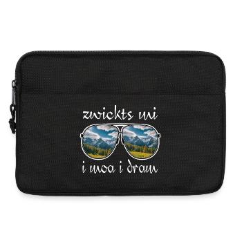 zwickts mi i moa i dram, dialecte, randonnée, montagnes - Sacoche pour ordinateur portable 13 pouces - noir - Devant