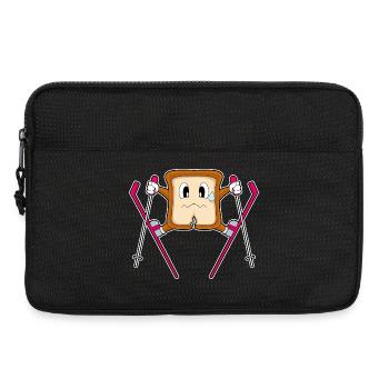 Brot Skispringer Ski Wintersport - Laptoptasche 13" - Schwarz - Vorne