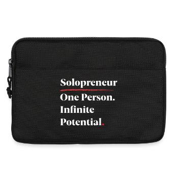 Solopreneur : Une personne. Potentiel infini. [Z] - Sacoche pour ordinateur portable 13 pouces - noir - Devant
