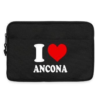 J’aime Ancône Italie Drôle Plein d’ Coeur - Sacoche pour ordinateur portable 13 pouces - noir - Devant