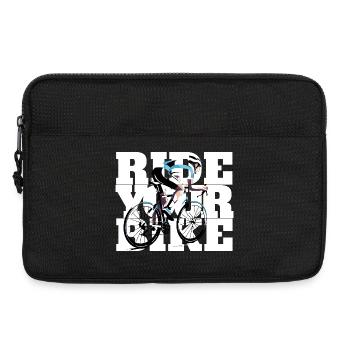 Faites du vélo - pour tous ceux qui aiment le vélo - Sacoche pour ordinateur portable 13 pouces - noir - Devant