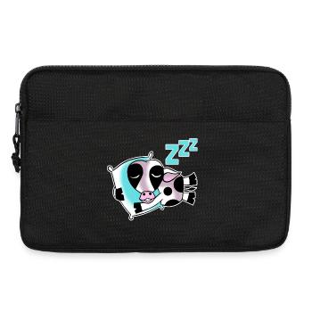 Schlafende Kuh - Laptoptasche 13" - Schwarz - Vorne