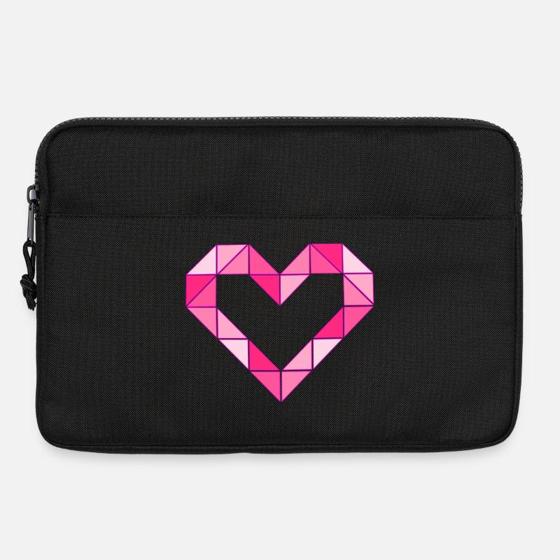 Geometric Love - Pink Edition - Laptoptasche 13" - Schwarz