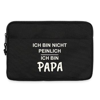Papa, ado, je ne suis pas gêné, je suis papa - Sacoche pour ordinateur portable 13 pouces - noir - Devant