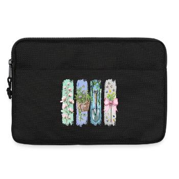 Gartenliebe Naturfreund Florales Motiv - Laptoptasche 13" - Schwarz - Vorne