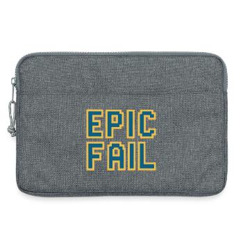 Epic fail - retro 8-bit gaming meme - Laptop bag 13" - heather grey - Front