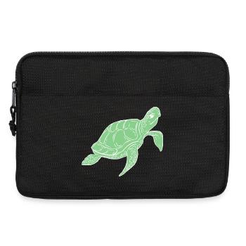 Green Sea Turtle Ocean Illustration - Laptop bag 13" - black - Front