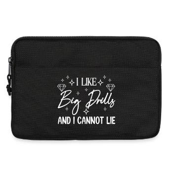 Diamond Painting Artist I Like Big Drills Diamond - Laptoptasche 13" - Schwarz - Vorne