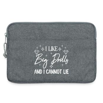 Diamond Painting Artist I Like Big Drills Diamond - Laptoptasche 13" - Grau meliert - Vorne