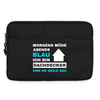 Dachdecker Dach Dachdeckerei Dachdeckermeister - Laptoptasche 13" - Schwarz - Vorne