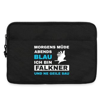 Falknerei Falkner Falknerin Beizjagd Greifvogel - Laptoptasche 13" - Schwarz - Vorne