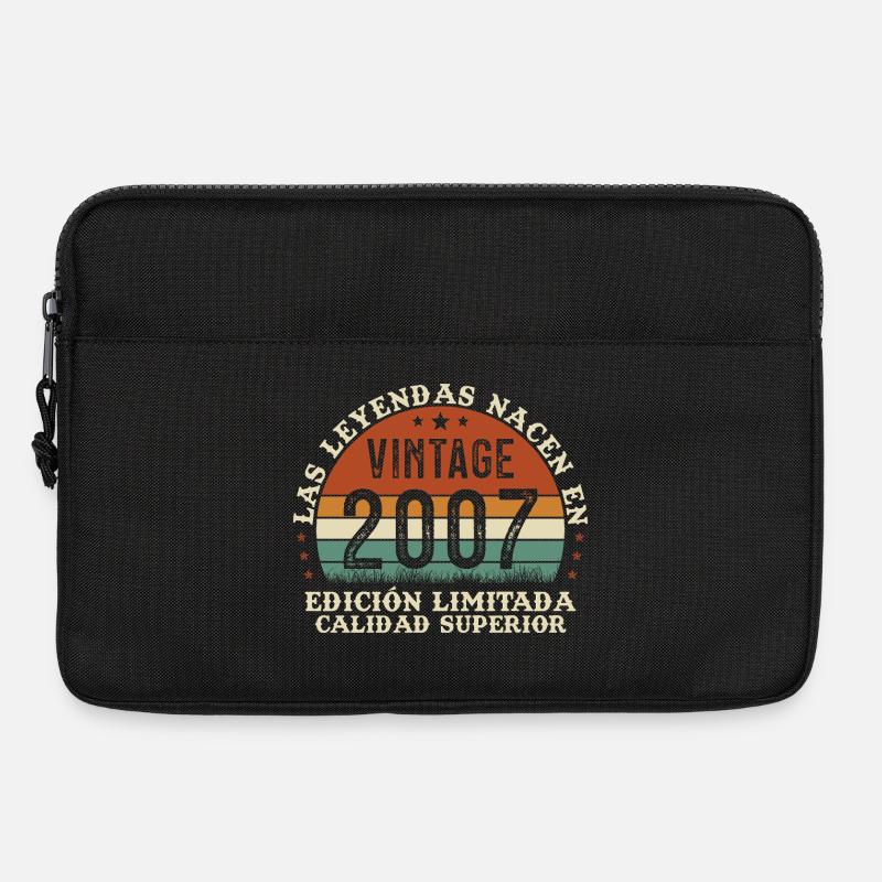 2007 Retro Vintage Geburtstagsgeschenk - Laptoptasche 13" - Schwarz
