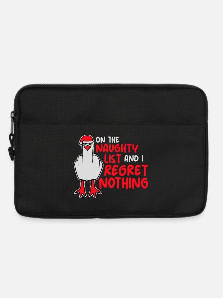 On the naughty list and I regret nothing Böse Möwe - Laptoptasche 13" - Schwarz