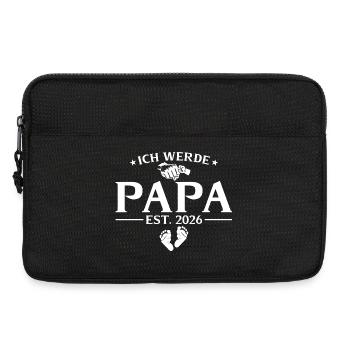 Ich werde Papa 2026 Schwangerschaft verkünden - Laptoptasche 13" - Schwarz - Vorne