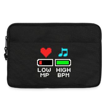 NIEDRIGE MP HOHE BPM Pixel Art Gaming Musik - Laptoptasche 13" - Schwarz - Vorne