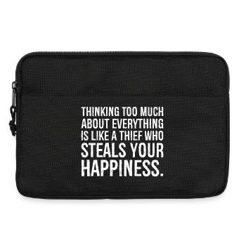 Zu viel über alles nachzudenken ist wie - Laptoptasche 13" - Schwarz - Vorne