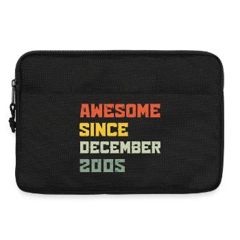 2005 December Retro Vintage Birthday Gift - Laptop bag 13" - black - Front