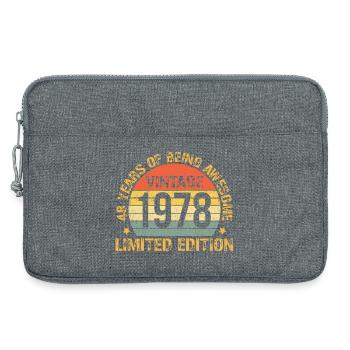 Millésime 1978 Édition Limitée 48ème Cadeaux d’Anniversaire - Sacoche pour ordinateur portable 13 pouces - gris chiné - Devant