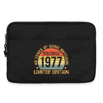 Millésime 1977, 49ème Anniversaire Cadeaux Pour Hommes Femmes - Sacoche pour ordinateur portable 13 pouces - noir - Devant